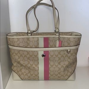 Coach monogram tote handbag